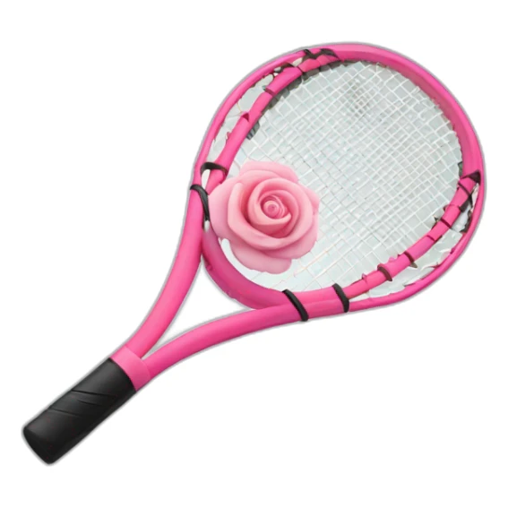 Raquette badminton rose et noir sticker