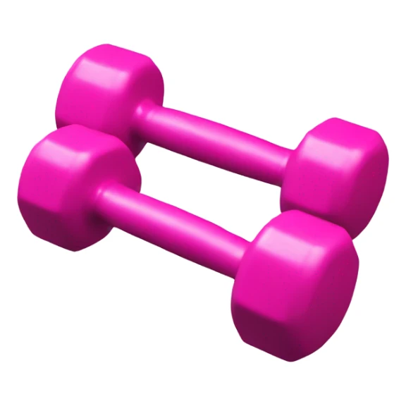 Cute pink set of plain dumbbells  sticker