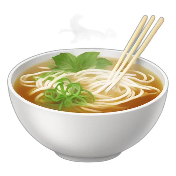 steaming bowl of pho sticker