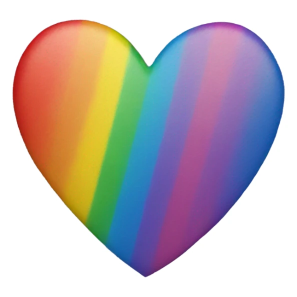 Rainbow heart  sticker