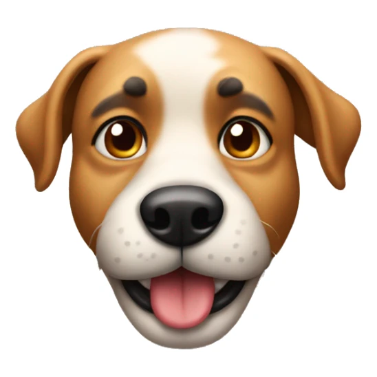 The funny dog head sticker