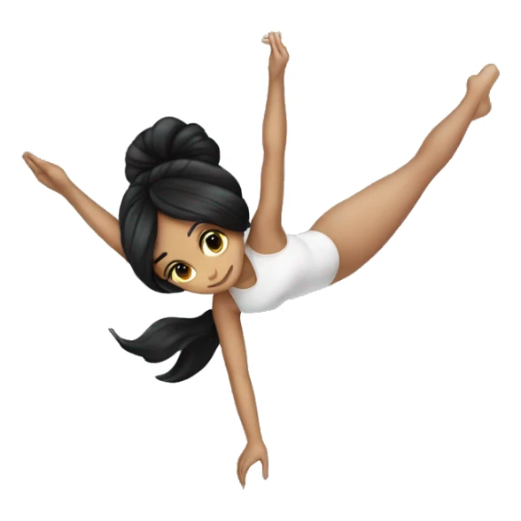 Girl with black hair on aerial silks  sticker