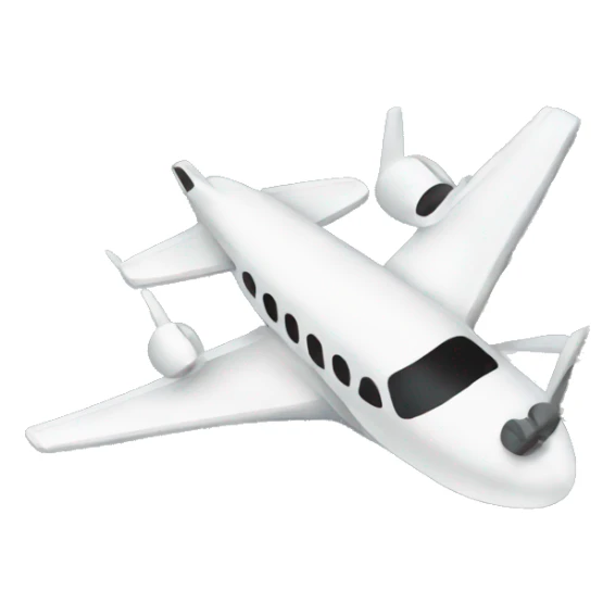 Plane next to 2 skyscrapers sticker