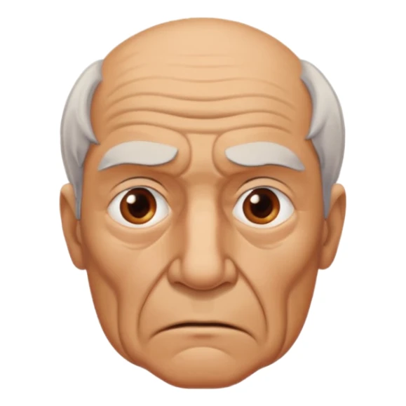 abuelo de pueblo serio y desconfiado sticker