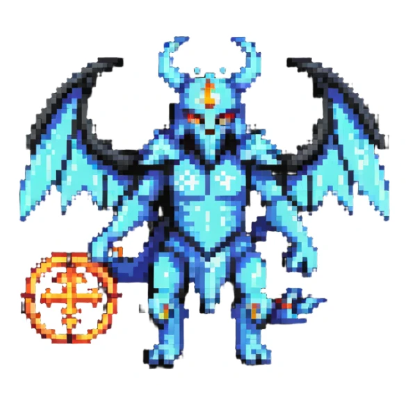 Legendary member badge with mythical creature and special power symbols sticker