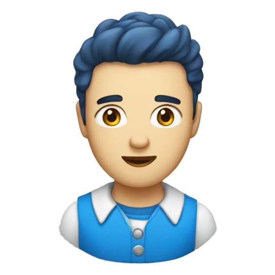 Homme calvitie et yeux bleus sticker