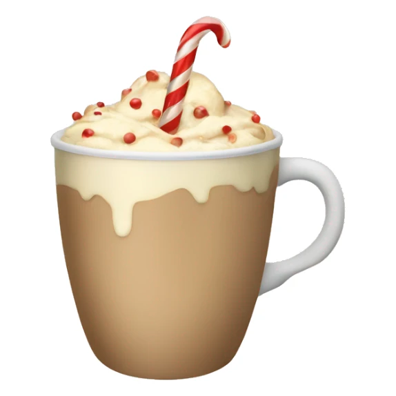 Christmas drink in a cup asthetic beige sticker