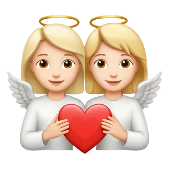 angels holding i love you sign sticker