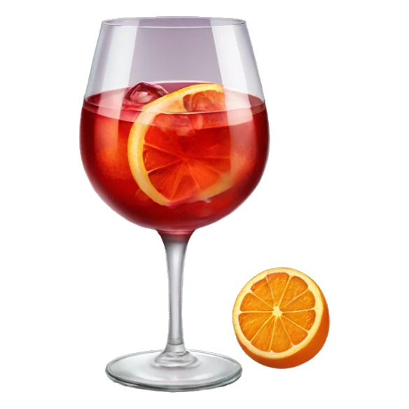Campari Spritz in big glass of wine  sticker