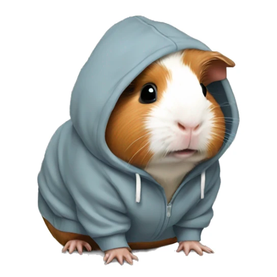guinea pig wearing a hoodie sticker