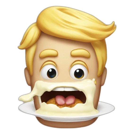 Donald Trump who eat an ici cream sticker