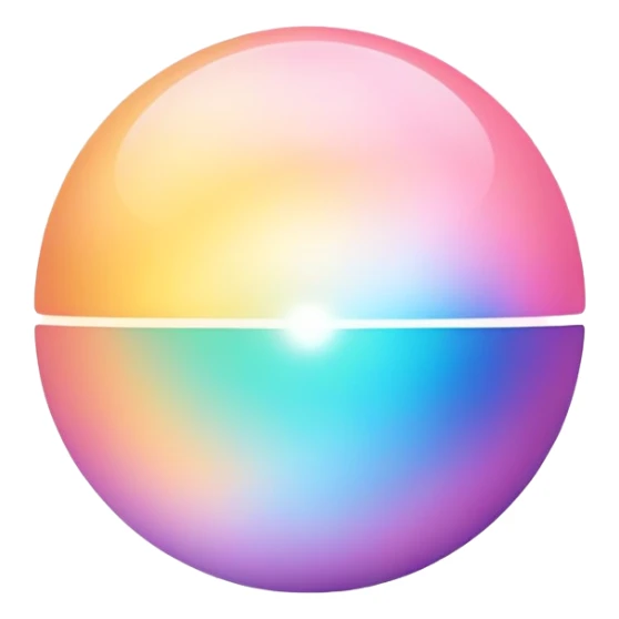 Gentle pulsing aura sphere capturing personal style energy, ethereal minimalist design with soft gradient sticker