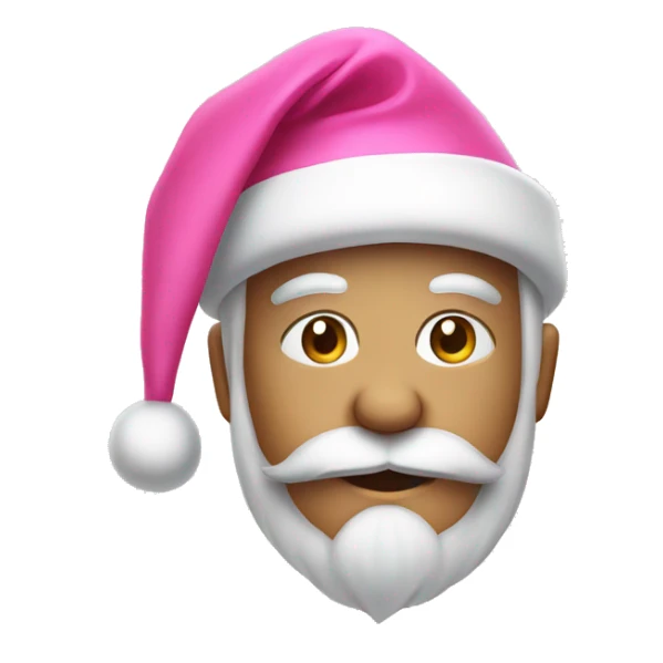 Santa but with a pink hat and a pink bow on it sticker