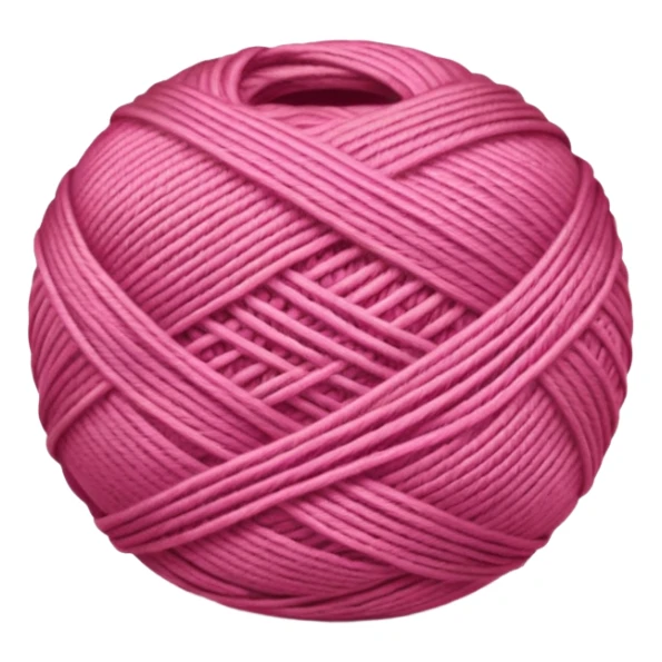 ball of knitting thread pink sticker