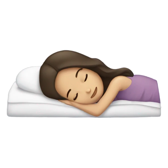 Brunette girl sleeping sticker