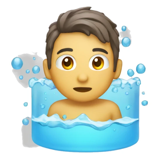 persona pensando en el agua calor sticker