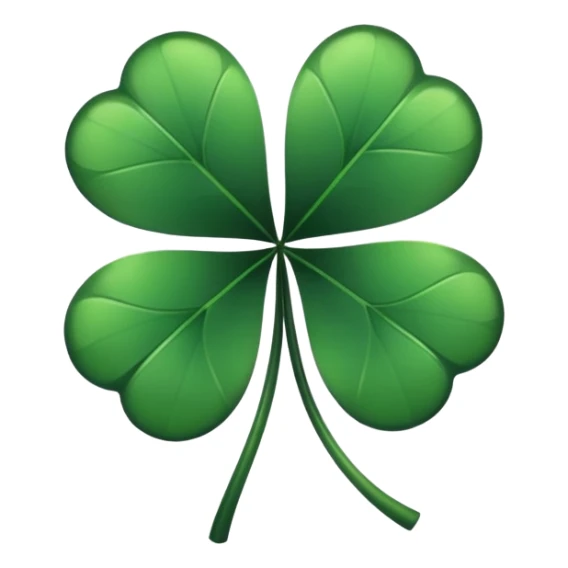 Black four leaf clover sticker