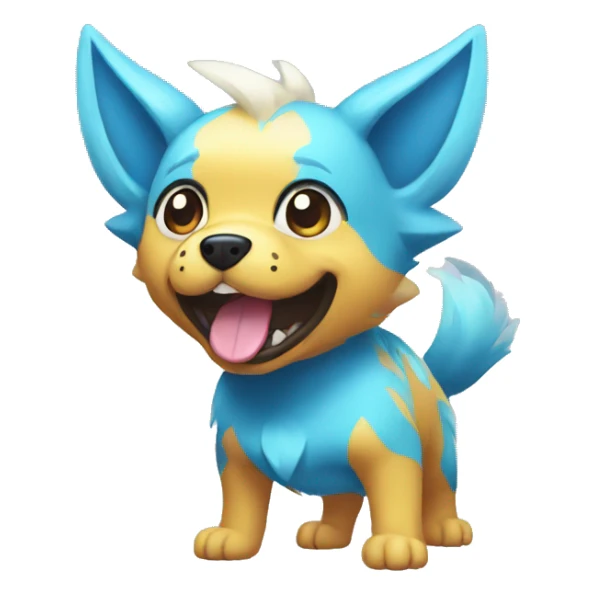 Colorful Electric Dog Pokémon sticker