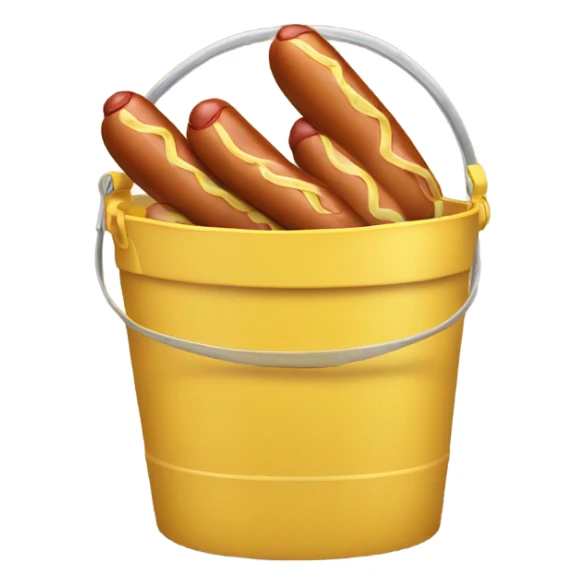 Bucket with hotdogs in it sticker