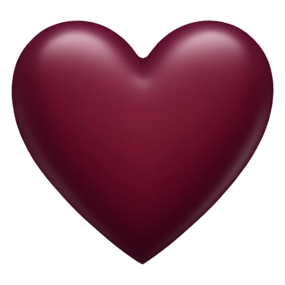 Burgundy coloured heart sticker