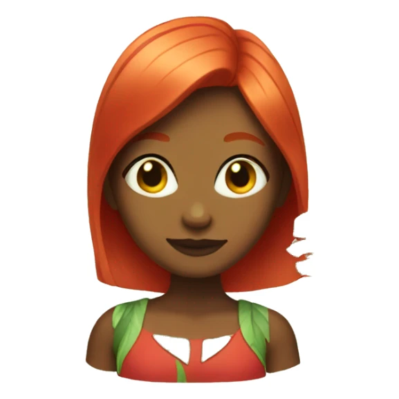 tropic girl with red hair sticker