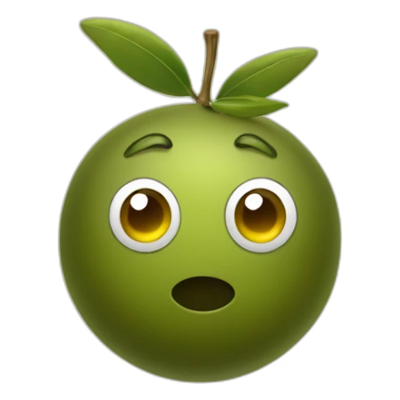 an olive on top of a weird olive sticker