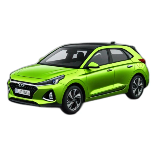 Voiture modèle i20 2024 hyundai couleur vert sticker