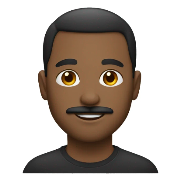 black guy who is 29 with a silver loop earring on his left ear and short hair and a simple gotee and mustache  sticker