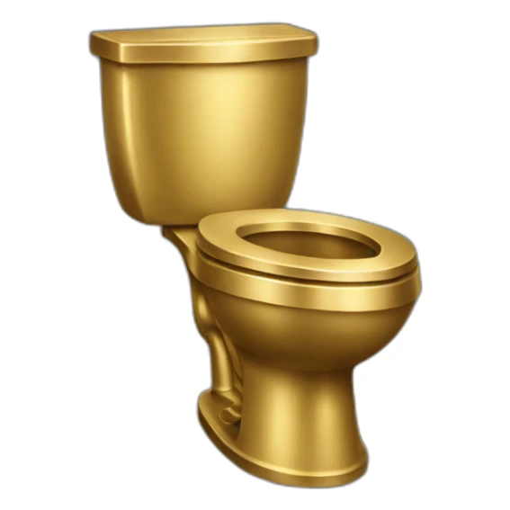 golden toilet sticker