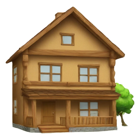 Wooden frame of house build sticker