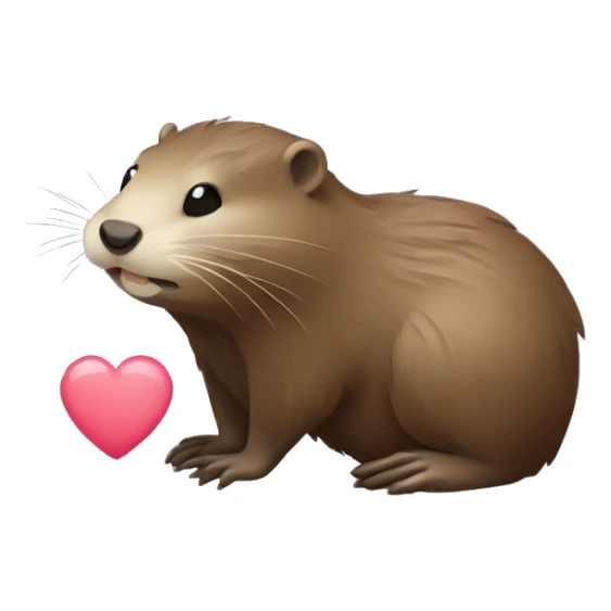 Cute Nutria animal haciendo un corazon patas sticker