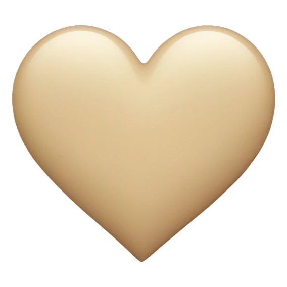 beige heart sticker