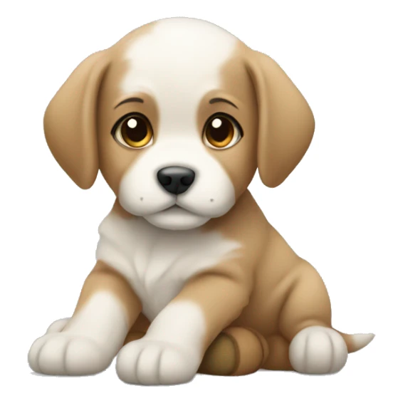 Puppy with Ugg sticker