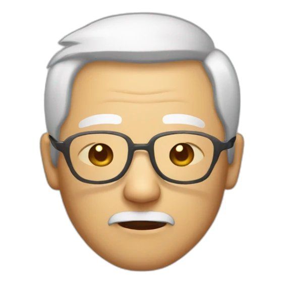 Sleepy Chinese senior man wear glasse sticker