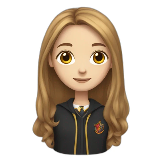 girl with long lightbrown hair, dreesed up as harry potter sticker