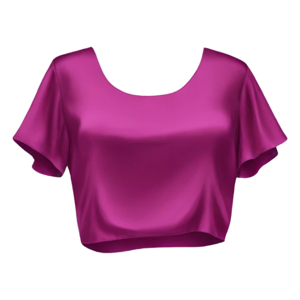 Realistic magenta cut out silk crop top blouse. sticker