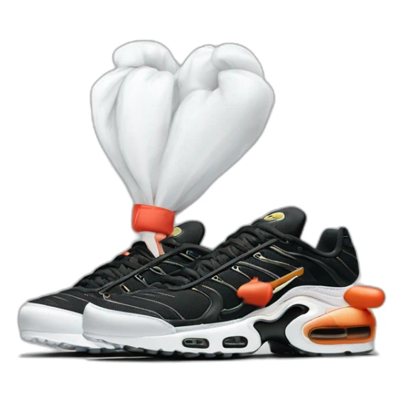 Macron qui porte des nike tn blanche sticker