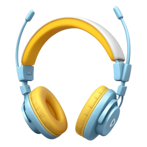 Unos auriculares con un lazito sticker
