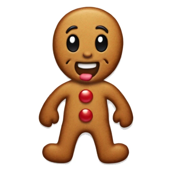 gingerbread man wearing mickey mouse ears no clothes sticker