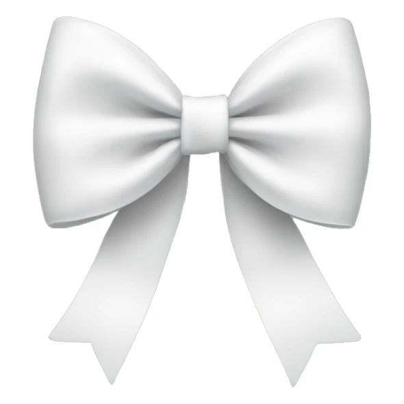 White bow sticker