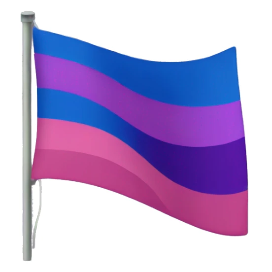 Una bandera con rosado, morado y azul sticker