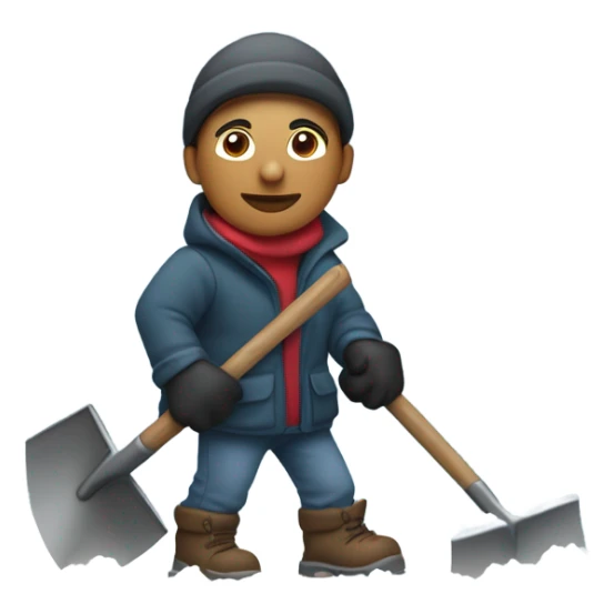 Puerto Rican shoveling snow  sticker