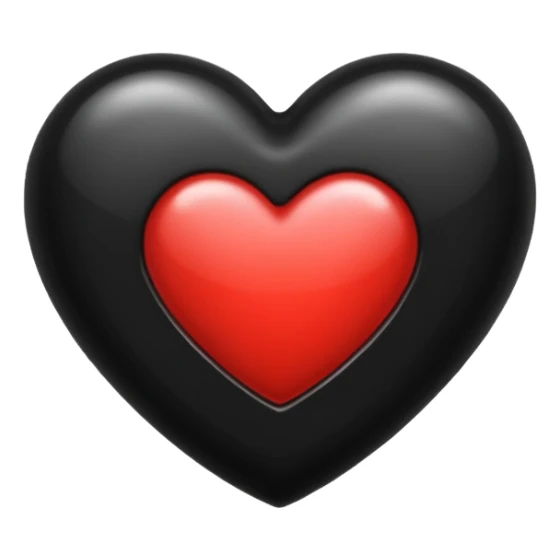 💘 change heart colour to black sticker