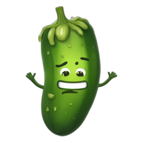 A pickle saying i love cynthia wearing pants sticker