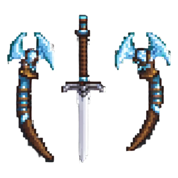 World of Warcraft warglaives, iconic curved demon hunter weapons sticker