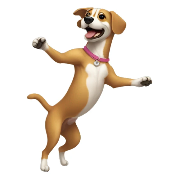 Perro bailando I want to be free sticker