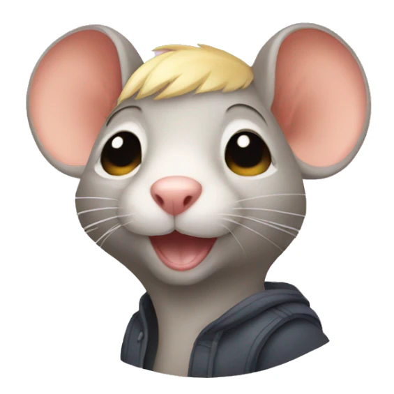 rat with short blonde hair sticker