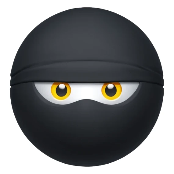 Black fabric Limbless ninja ball sphere sticker