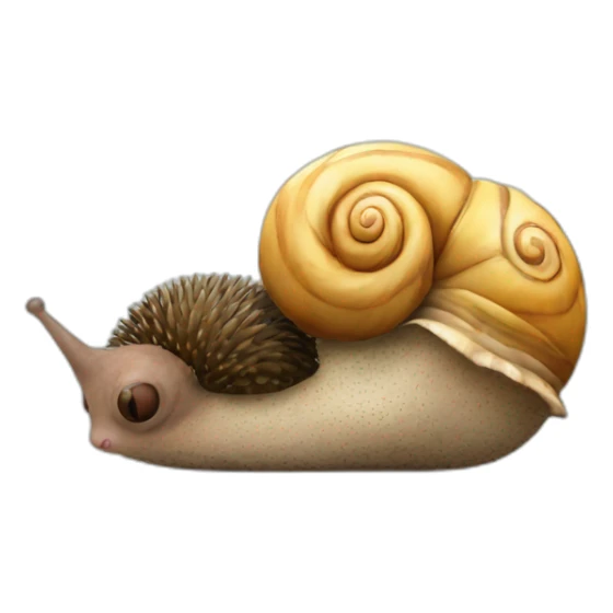 a snail and a hedgehog kissing sticker