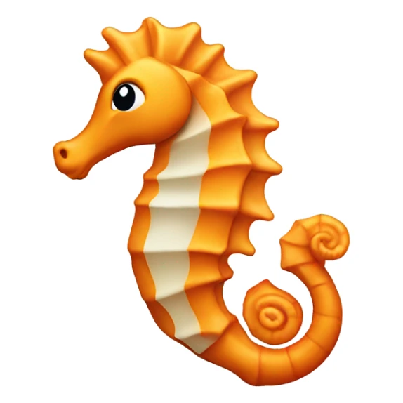 Orange sea horse looking to the right  sticker